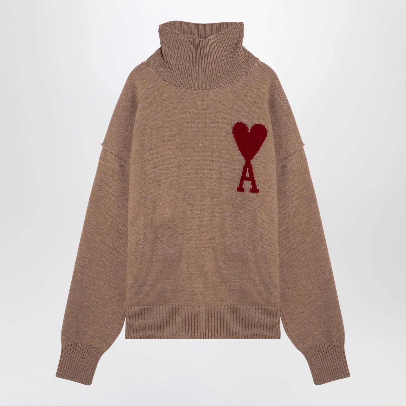 Ami Paris Ami de coeur beige Turtleneck