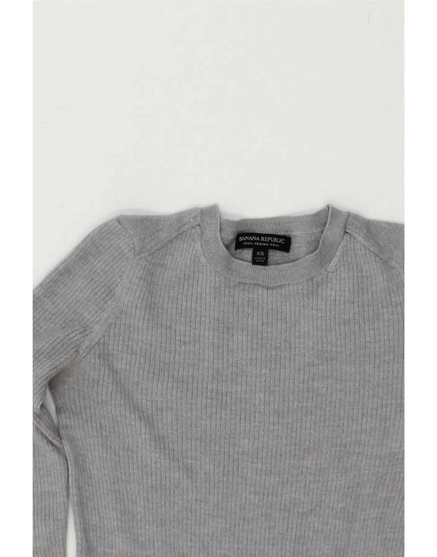 BANANA REPUBLIC Womens Crew Neck Jumper Sweater UK 6 XS Grey