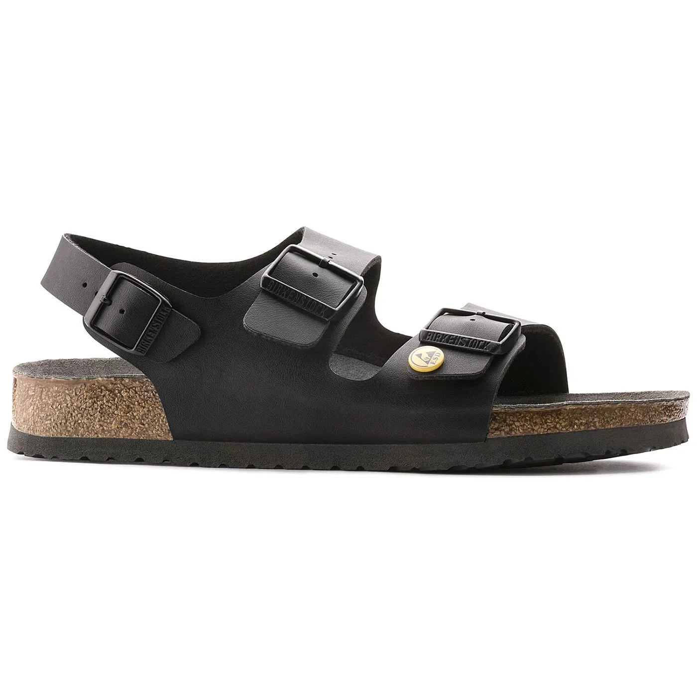 Birkenstock M' Milano Esd Black Regular Fit - Sandali Uomo Neri - Calzata Regolare    