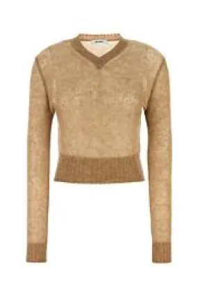 Camel nylon blend Mum sweater     