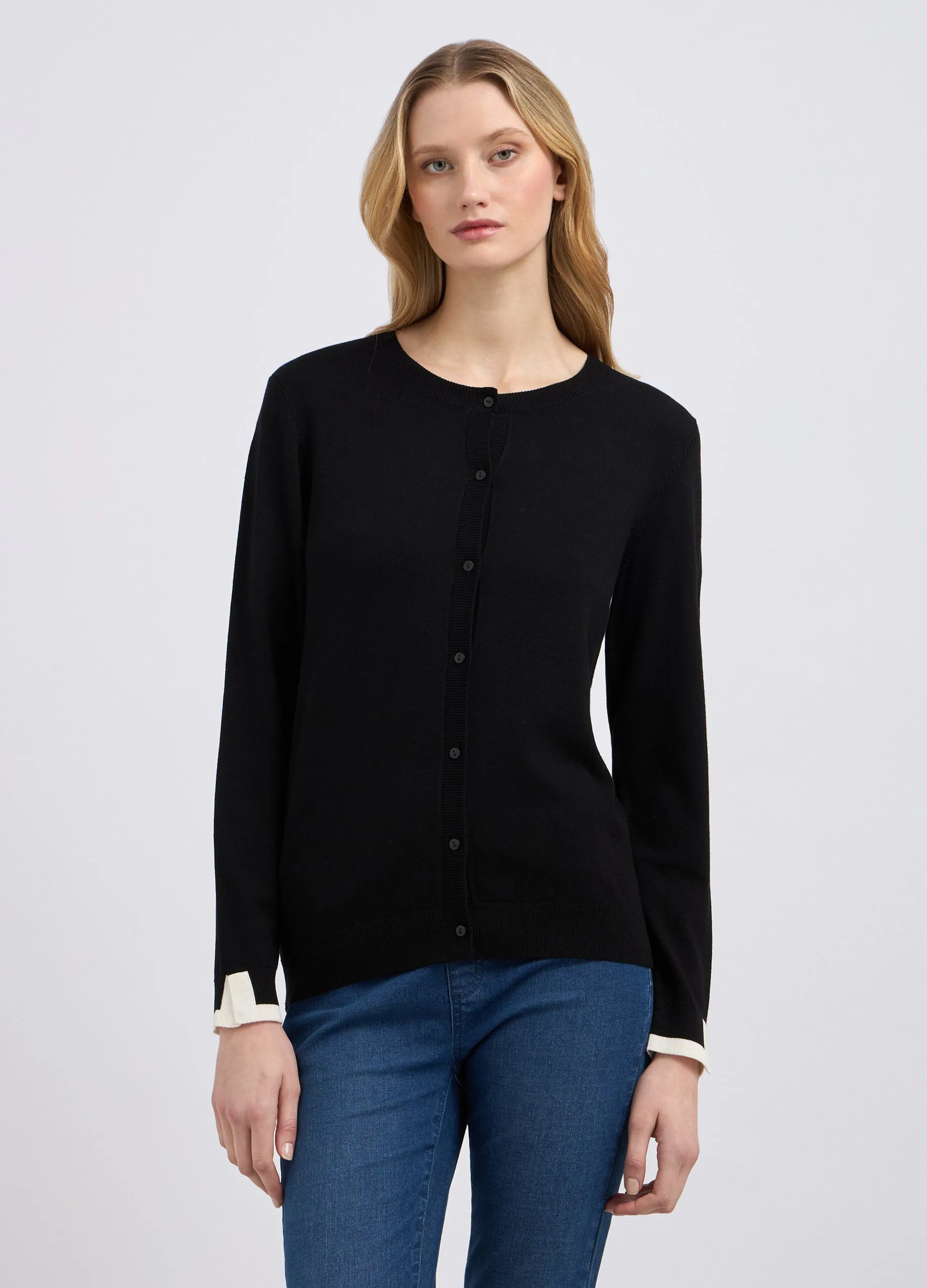 Cardigan in misto viscosa donna