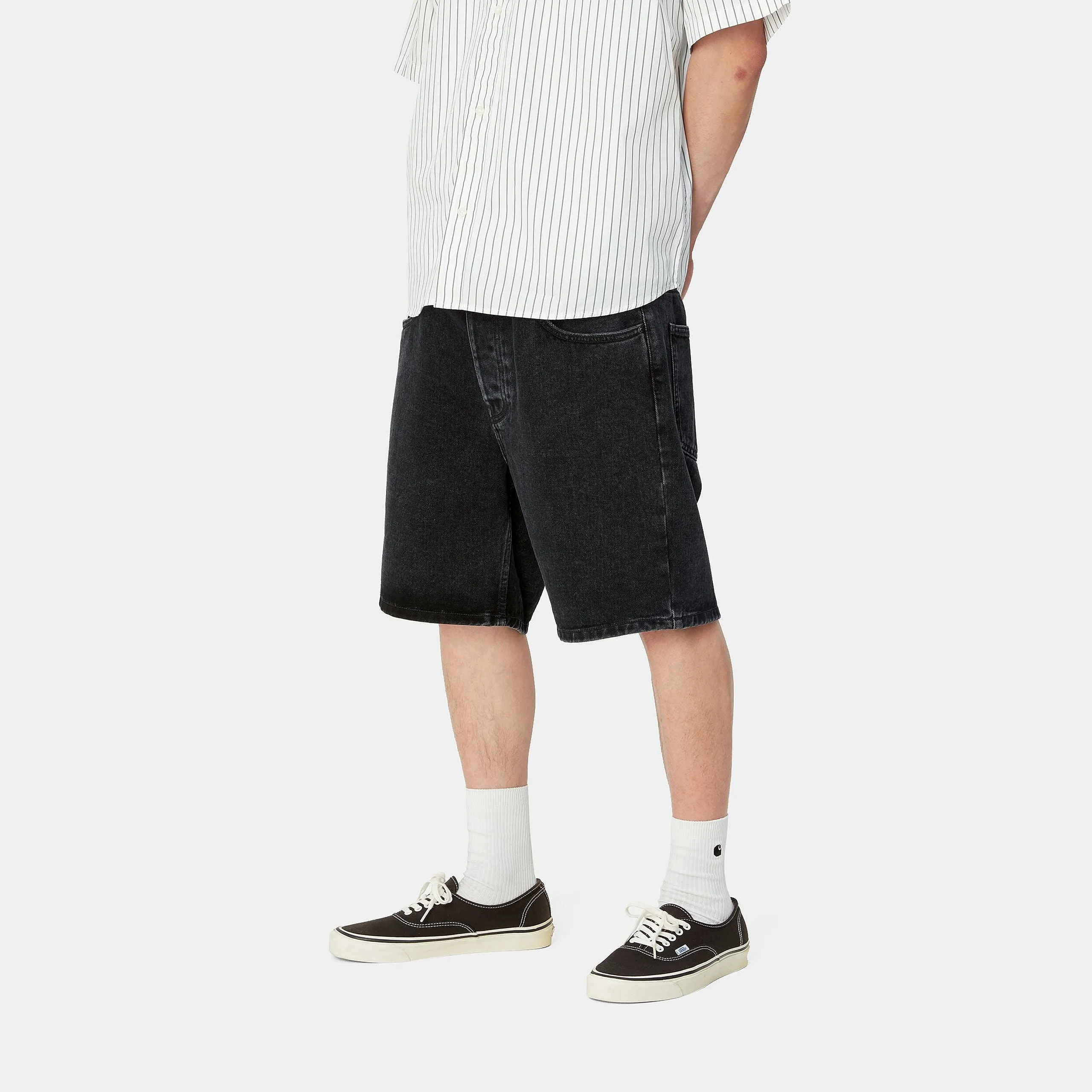 Carhartt Wip Pantaloncino uomo  jeans Newel nero