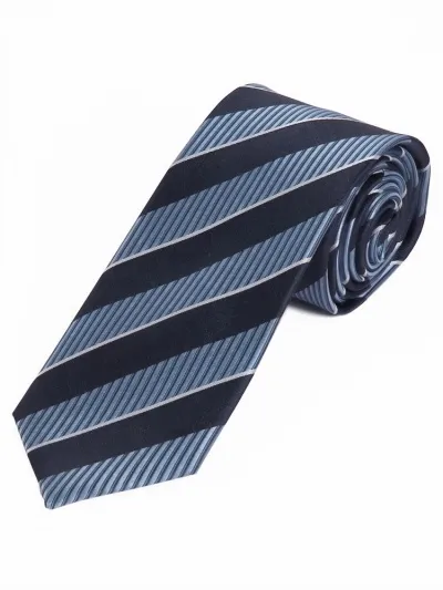 Cravatta lunga Business Struttura Modello a righe Sky Blue Navy Blue