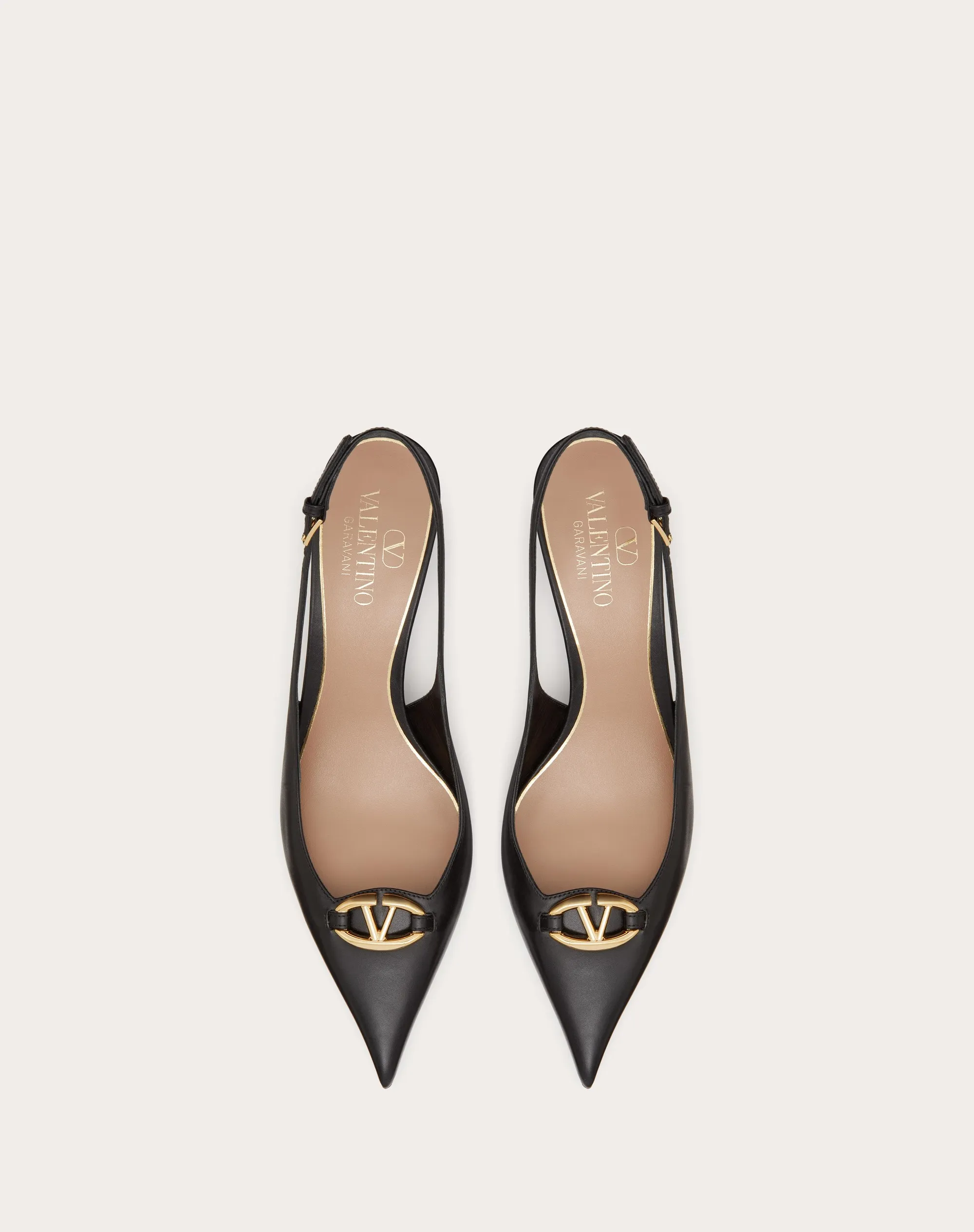 DÉCOLLETÉ SLINGBACK VLOGO THE BOLD EDITION IN VITELLO 60MM