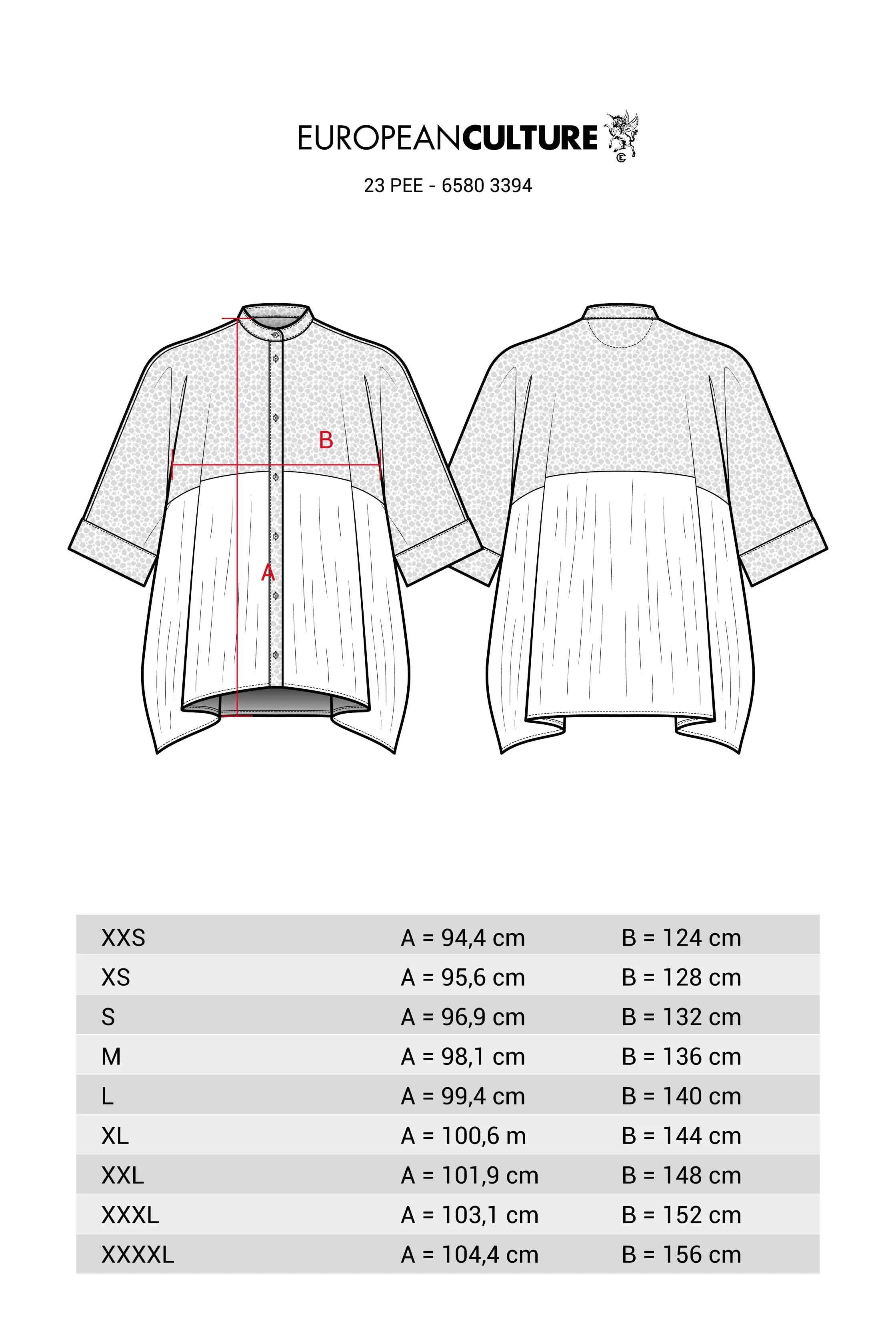 European Culture  ---------    ------------Camicia Plissé con Collo alla Coreana 6580 3394