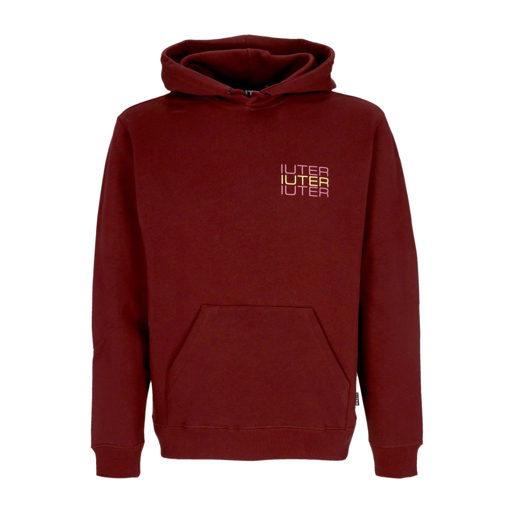Felpa Cappuccio Uomo Spine Skulls Hoodie Burgundy