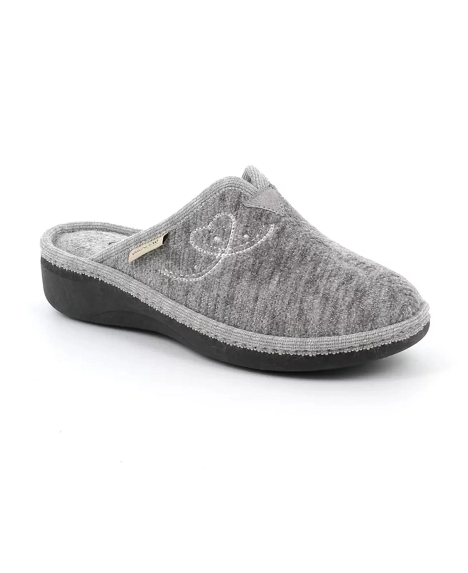 GRUNLAND ALDE CI2534 grigio ciabatte pantofole donna panno