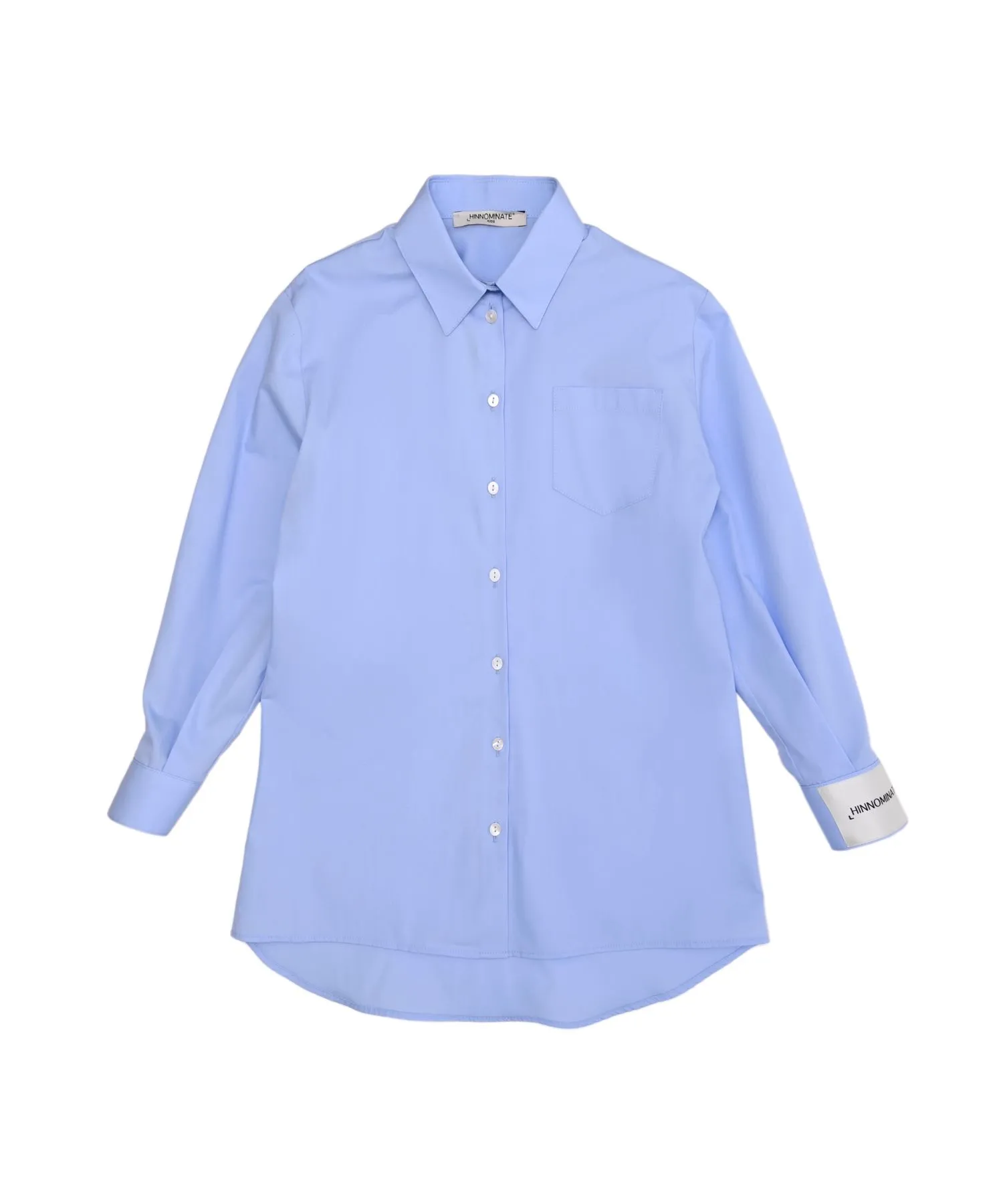 Hinnominate  ---------    ------------Camicia in cotone con etichetta sul polso - turchese