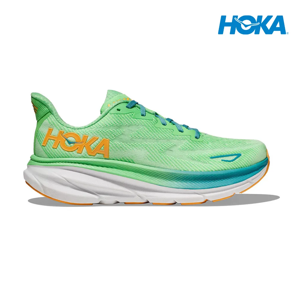 HOKA Men Clifton 9 Wide - Zest / Lime Glow