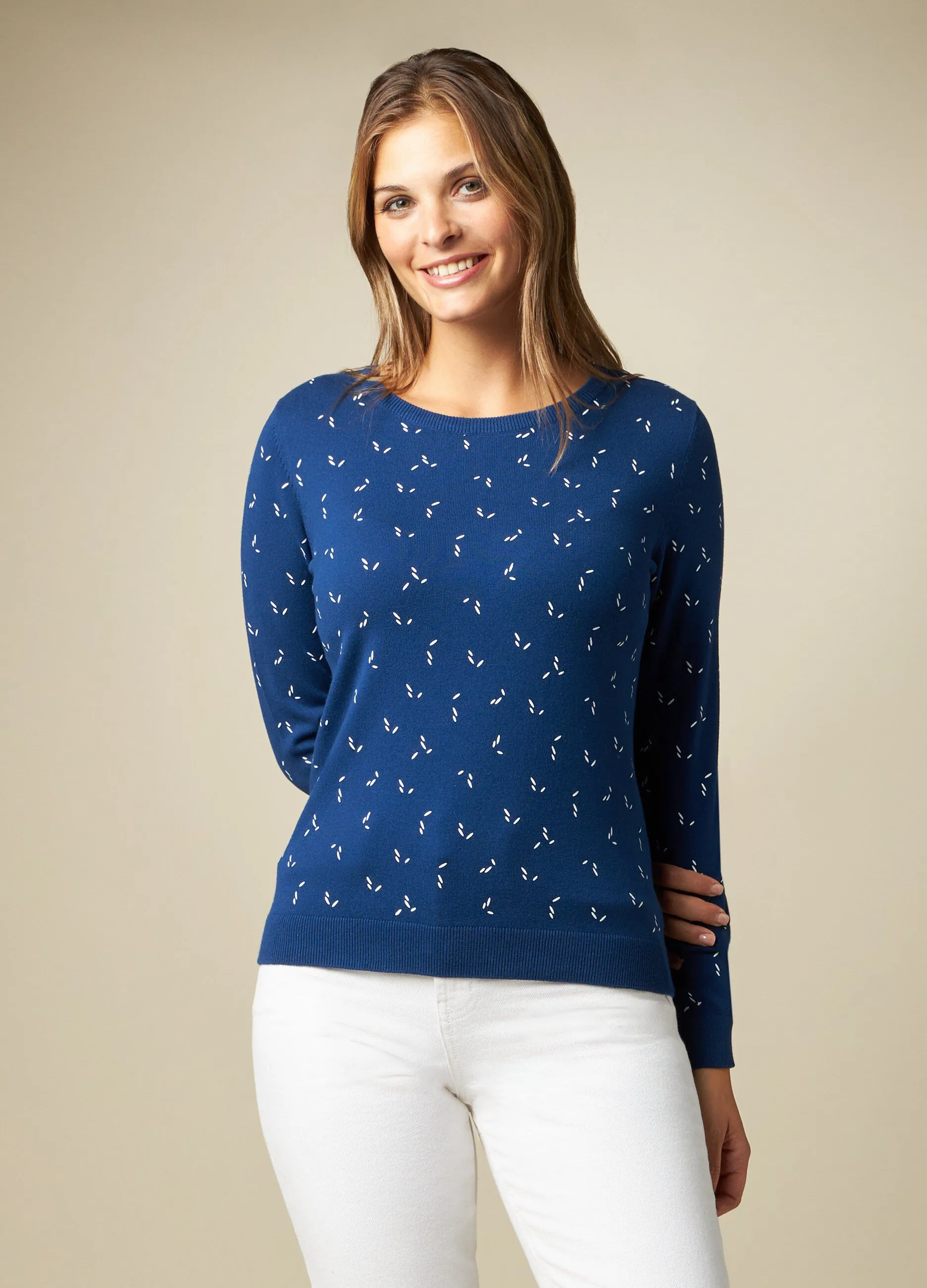 IWIE  Tricot in misto cotone con stampe donna