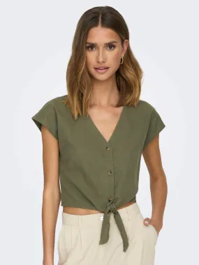 JACQUELINE DE YONG  ---------    ------------Jacqueline de yong camicia* w say s/s linen knot shirt