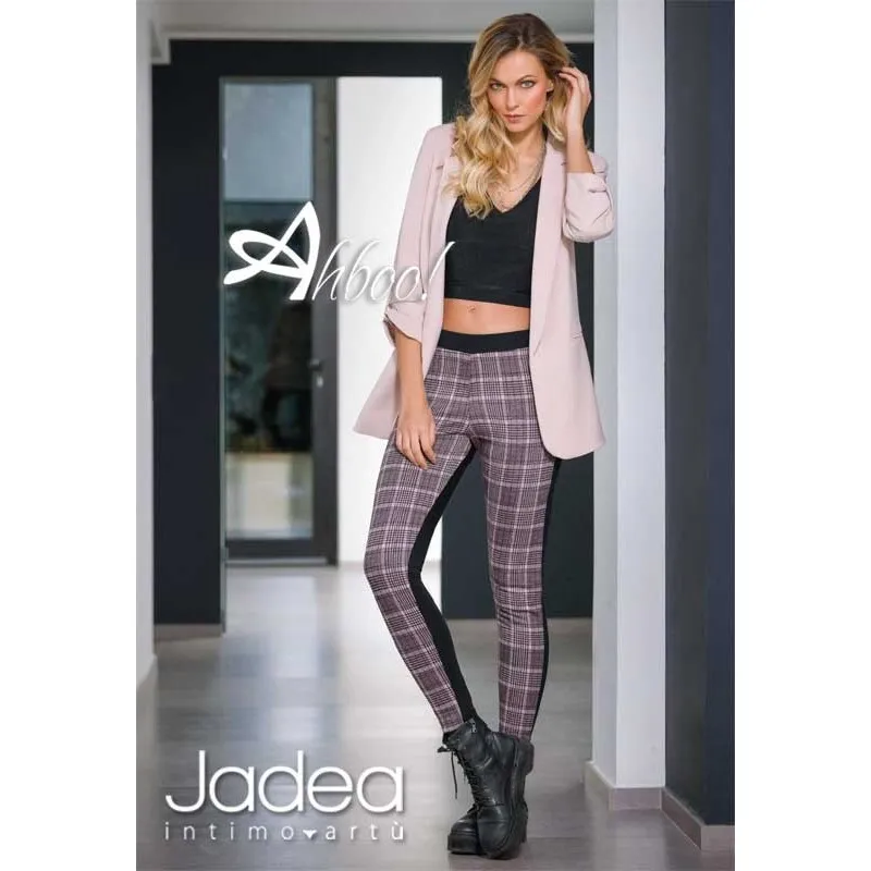  Jadea Leggings 4278 Jadea Principe di Galles filo lurex rosa o nero