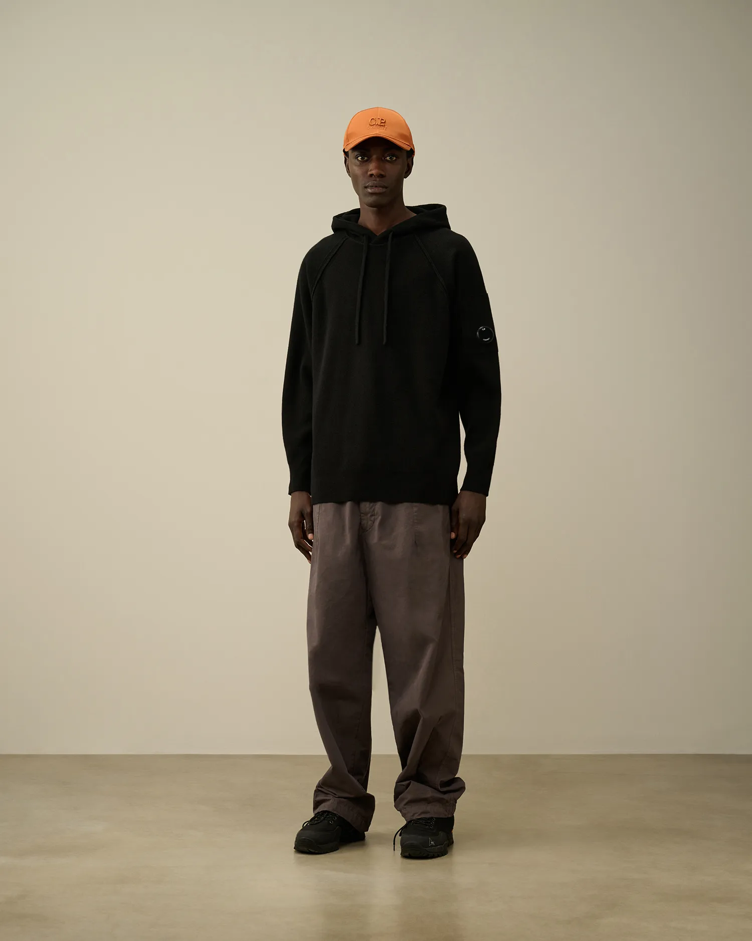 Lambswool GRS Hooded Waffle Knit