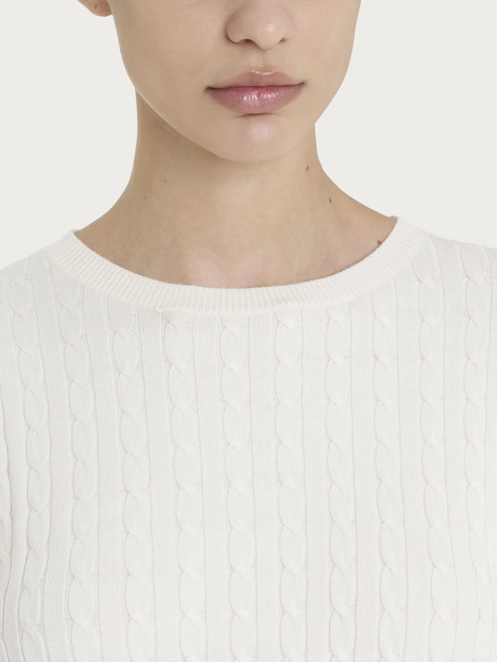 Maglia girocollo in Super Soft - Avorio