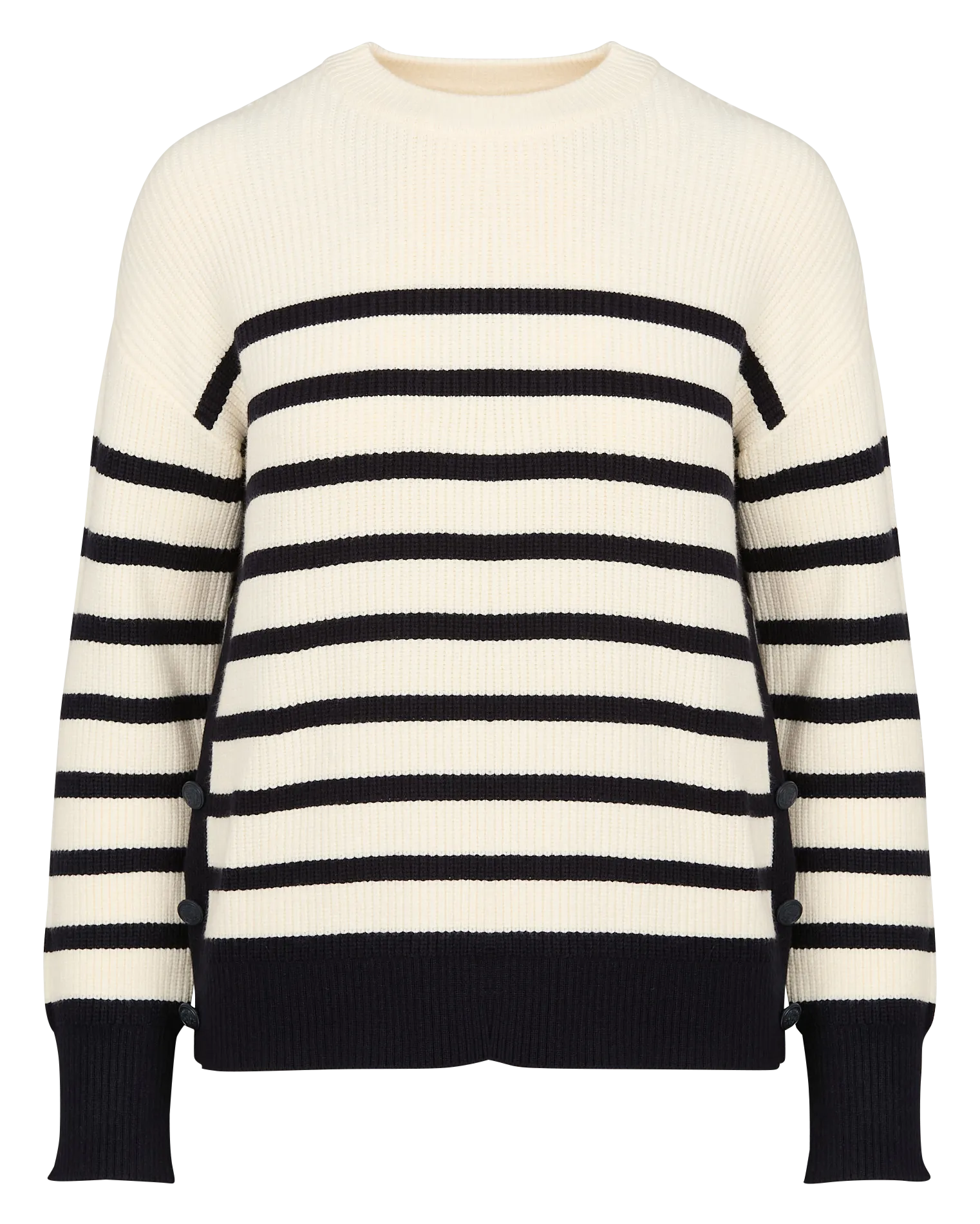  MAISON 123   CLIFF - Maglione scollo tondo dritto in maglia | Bianco