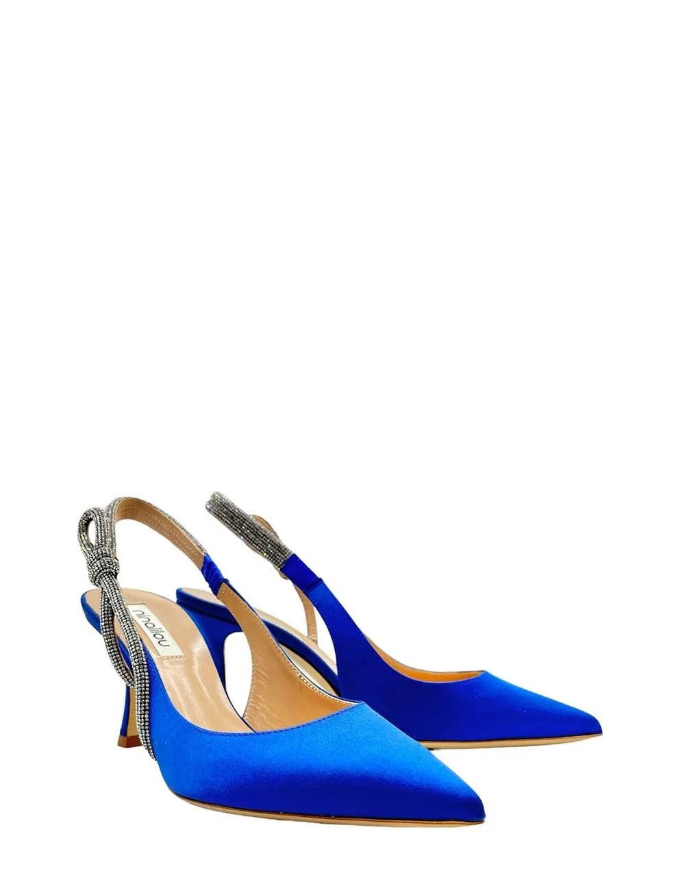 Ninalilou     Slingback Mya 755C in Raso Blu