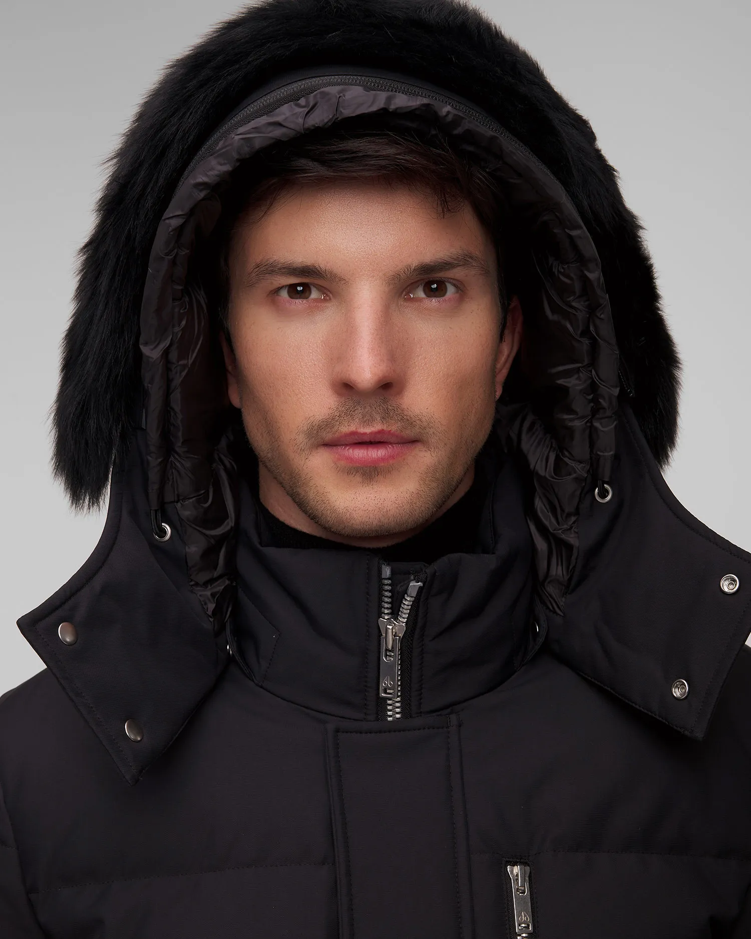Piumino nero da uomo Moose Knuckles Cloud 3q M34MJ178S-305