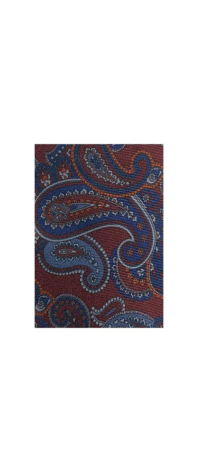 Sciarpa con motivo Paisley rosso vino