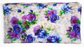 Sciarpa seta donna, rose viola