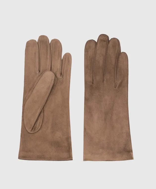 Sermoneta Gloves Guanti in pelle scamosciata marrone B27