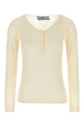 Skin pink cashmere blend sweater    