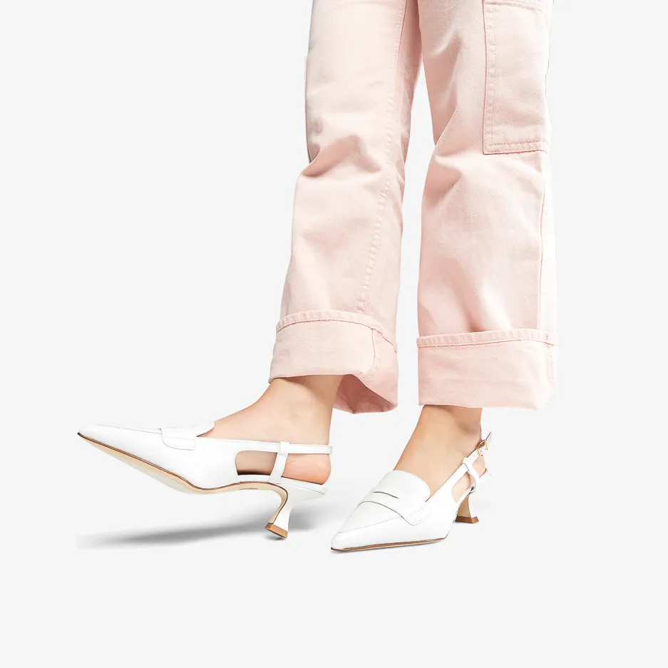 Slingback Avorio a Mandorla