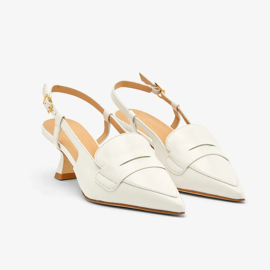 Slingback Avorio a Mandorla