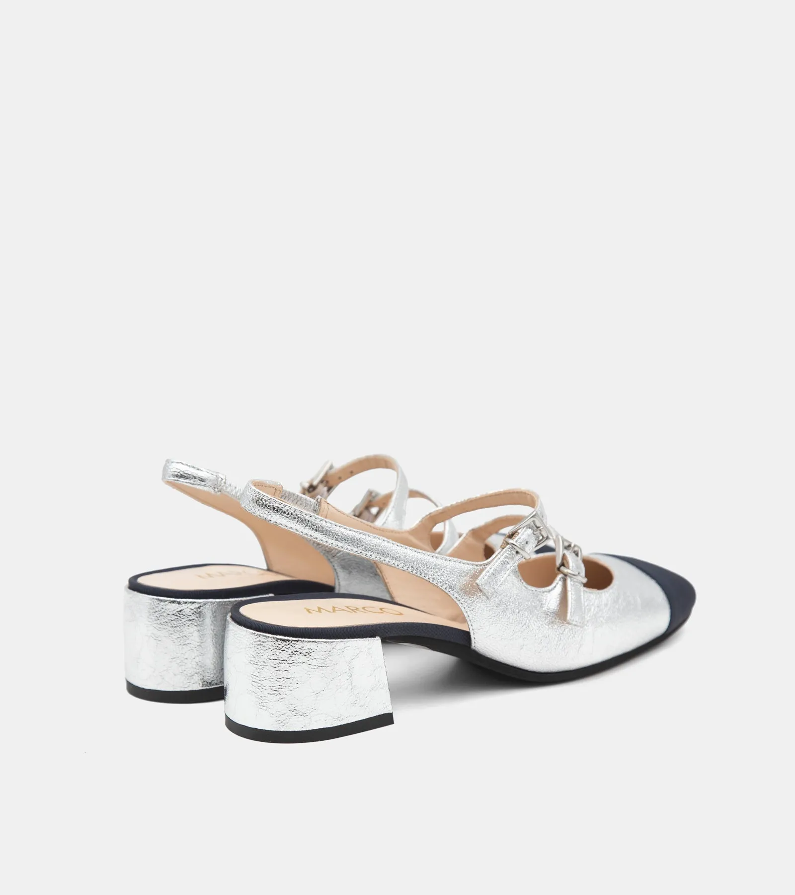 SLINGBACK LAMINATE ARGENTO