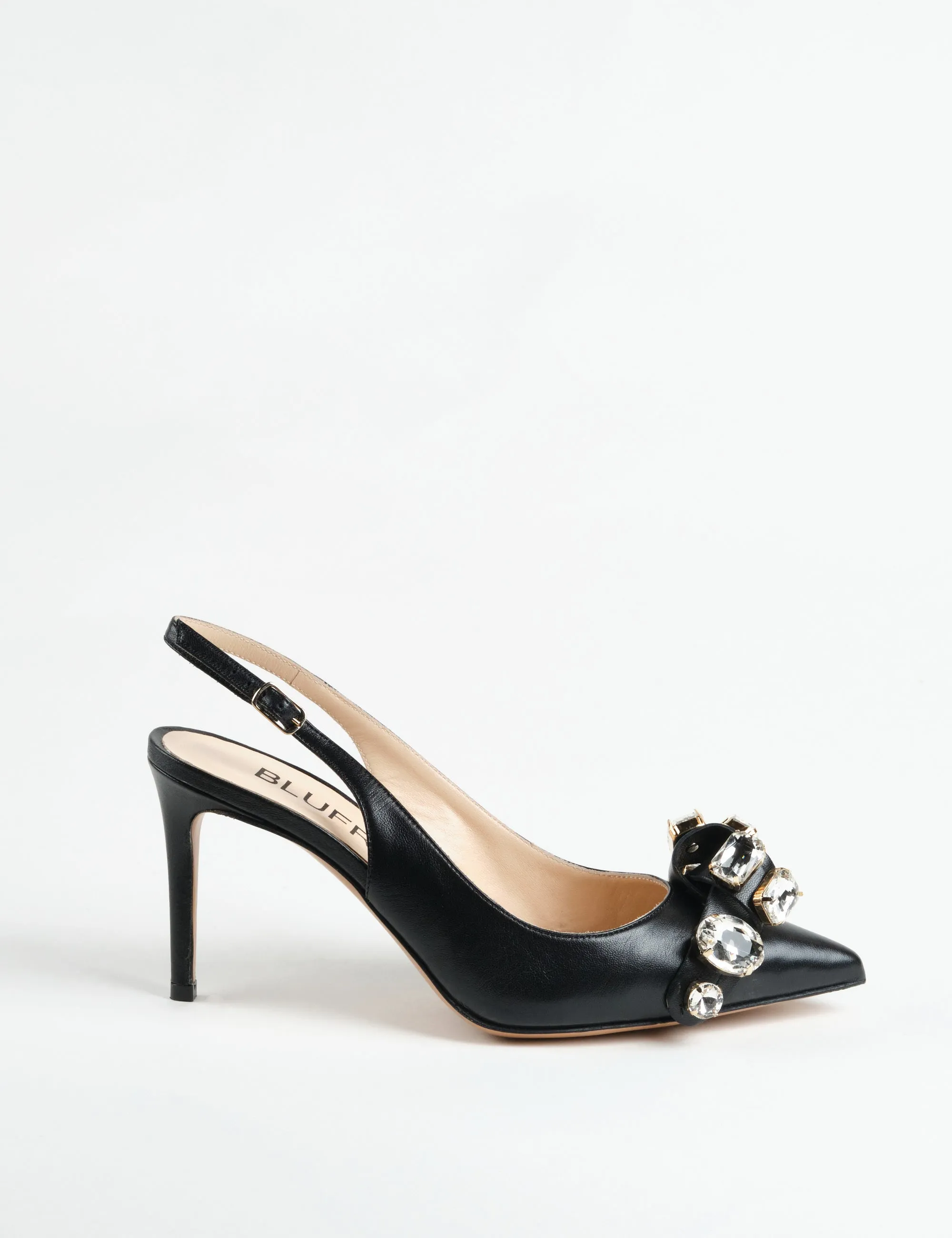 slingback pietre nero