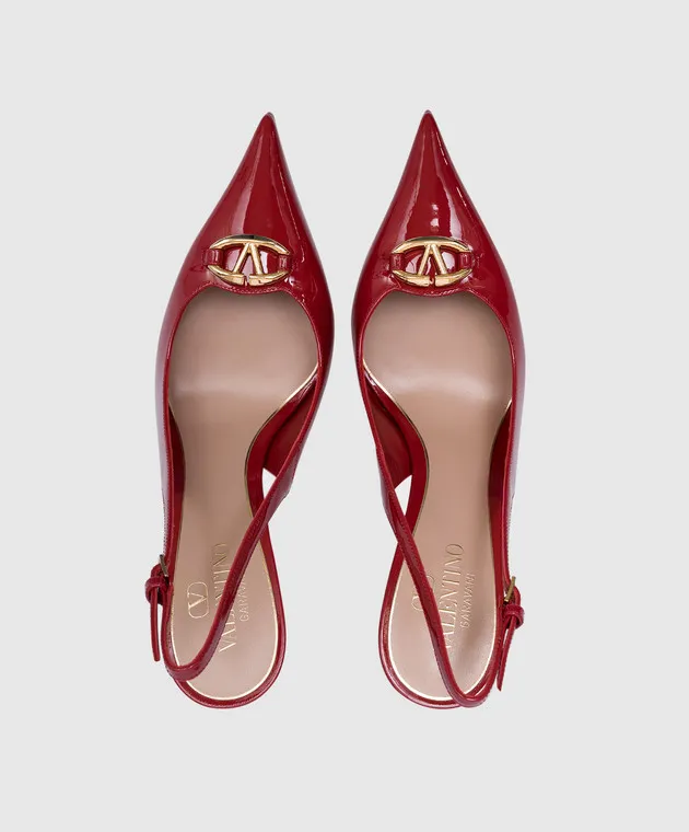 Valentino Slingback The Bold Edition in vernice rossa con logo 5W2S0JE0LHS