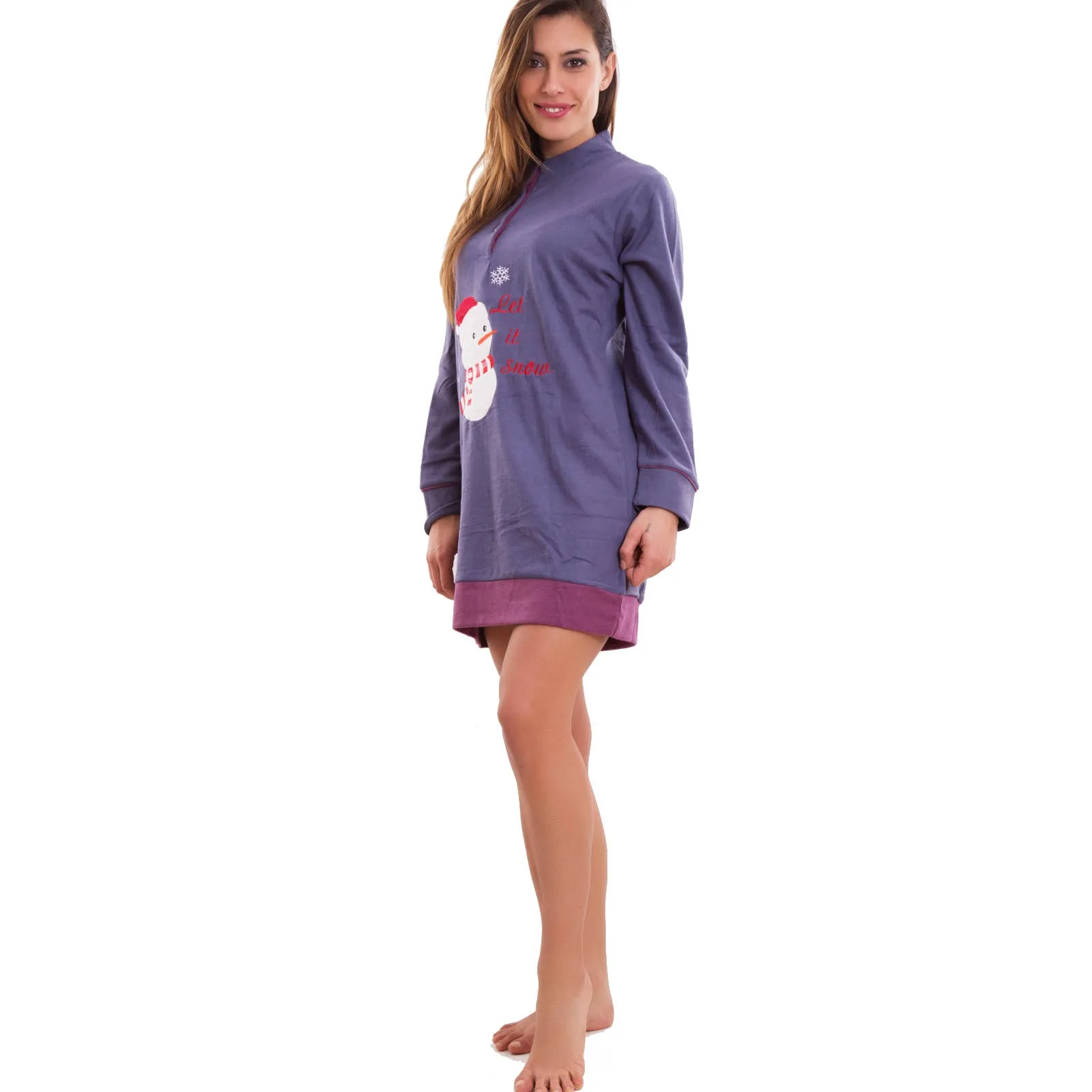 Vestaglia donna pupazzo neve 1239-MOD