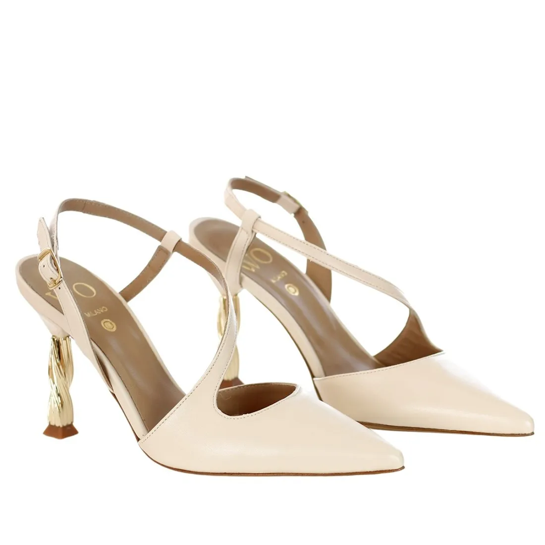 WO MILANO - Slingback in pelle nappata