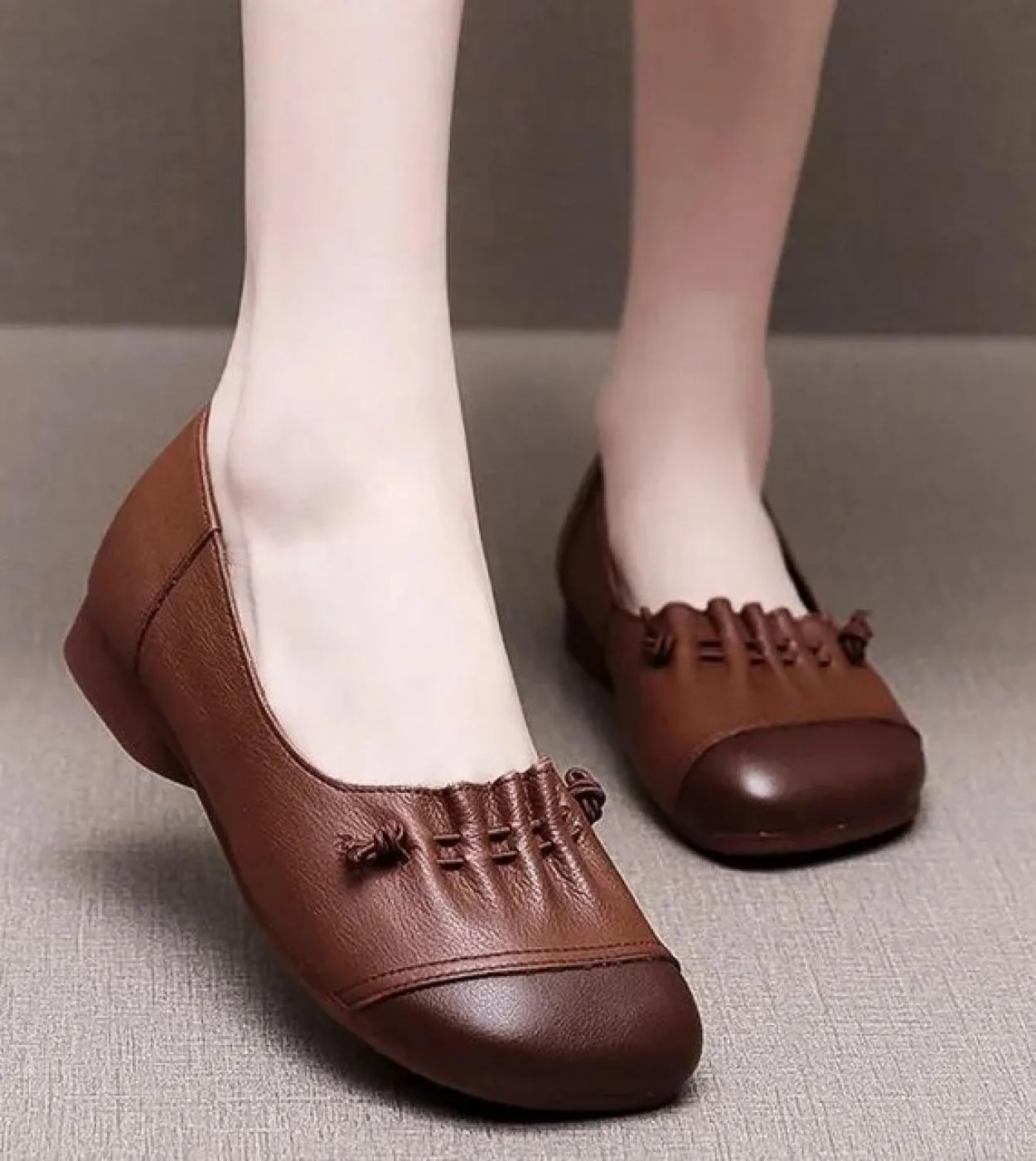 Women Shoes Fashion Sneakers Loafers Leathers Flowers Flats Shoes Woman Shallow Slip On Casual Zapatos De Mujer Plus Siz